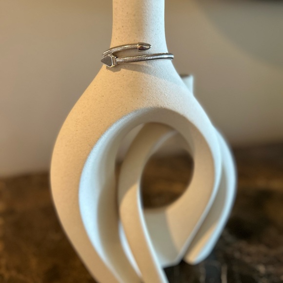 Anthropologie Stainless Steel Silver Serpent Bracelet.  NWT, 10” Stretched - Picture 3 of 6